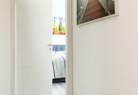 Interiérové dvere PRÜM Royal 110 CPL Touch white DQ s laminátovou podlahou Dub Windom